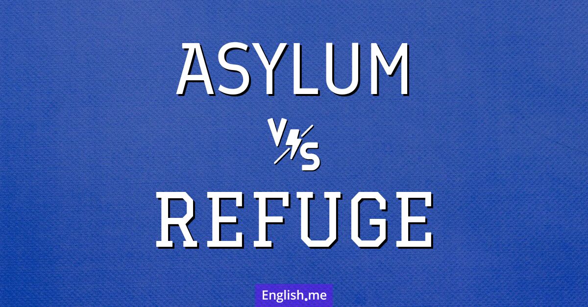 Asylum and refuge. What's the difference?