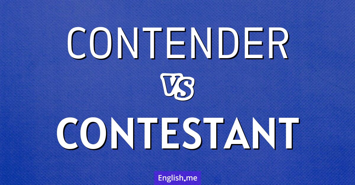 "Contender" vs. "contestant": exploring roles and rivalry