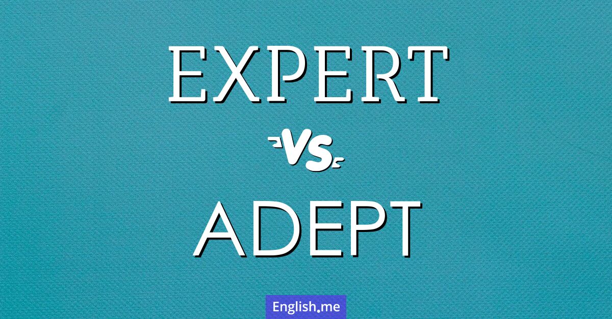 "Expert" vs. "adept": distinguishing mastery and skill