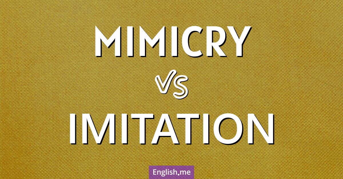 Beyond copying: unpacking "mimicry" vs "imitation"