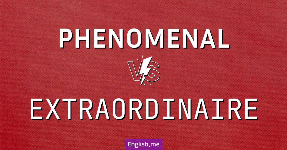 The exceptional debate: "phenomenal" vs. "extraordinaire"