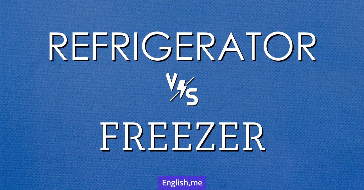 Refrigerator and freezer. What's the difference?