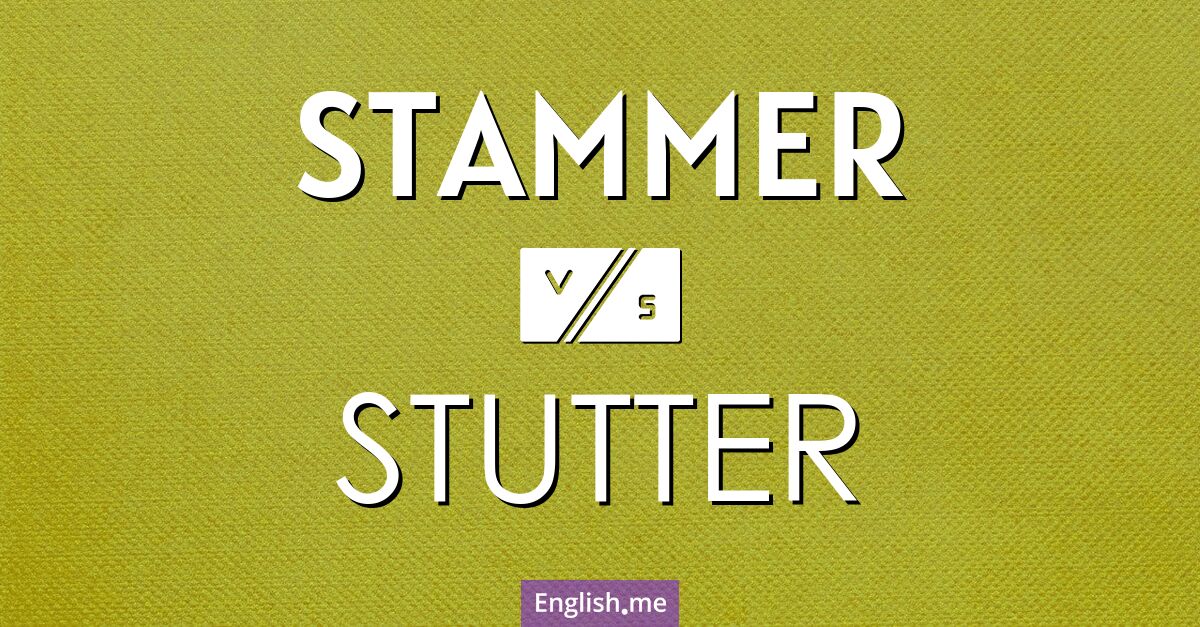 "Stammer" vs. "stutter": exploring speech hurdles