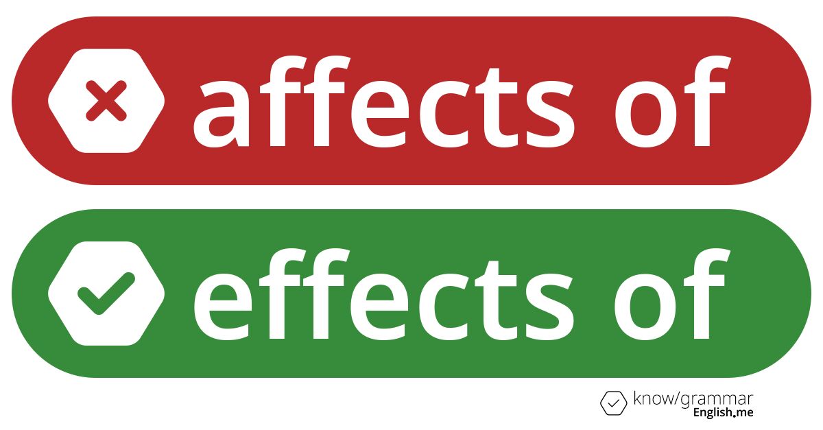 Why "affects of" affects your grammar: common error explained