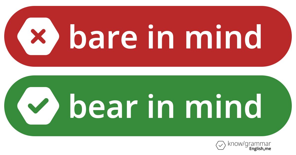 Bare in mind or bear in mind. What's correct?