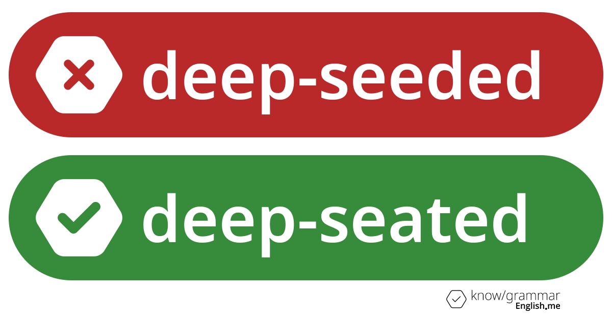 Deep-seeded or deep-seated. What's correct?