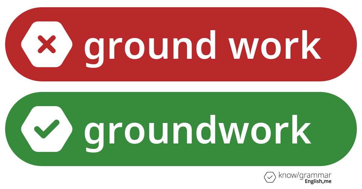 Ground work or groundwork. What's correct?