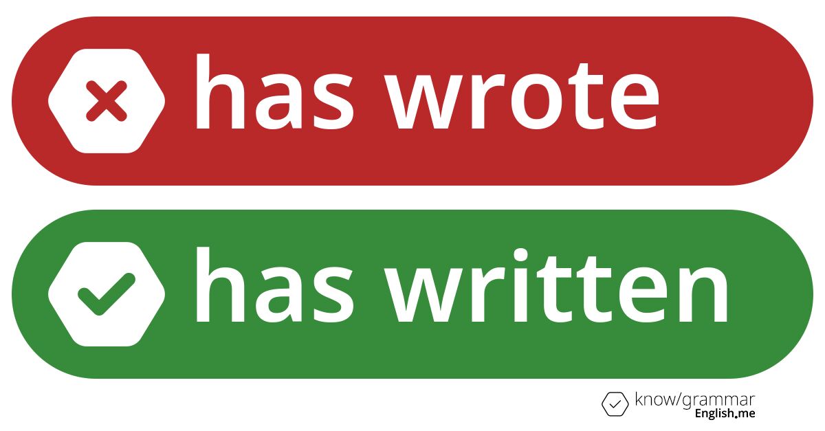 Why "has wrote" won't write it right