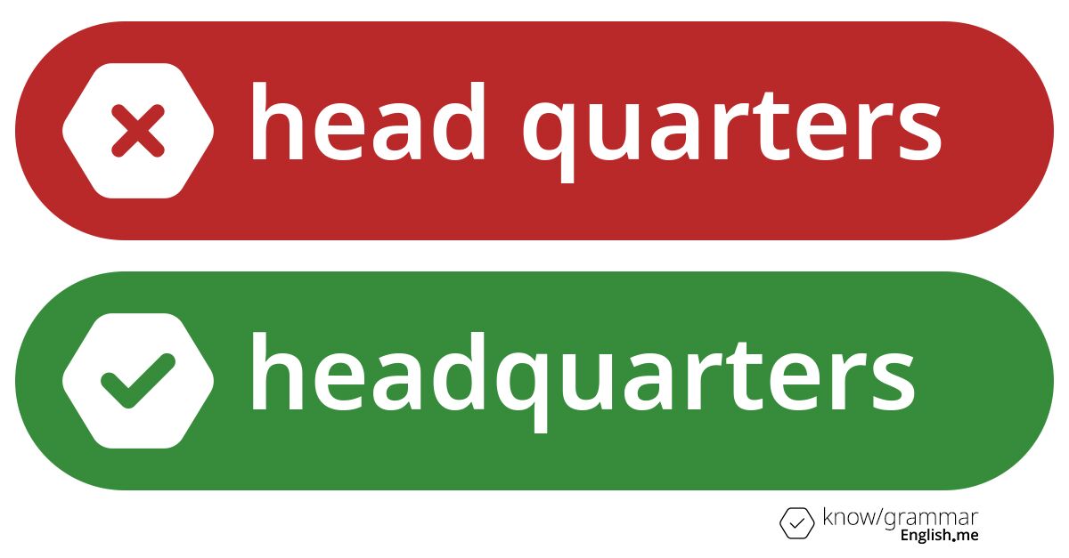 Head quarters or headquarters. What's correct?