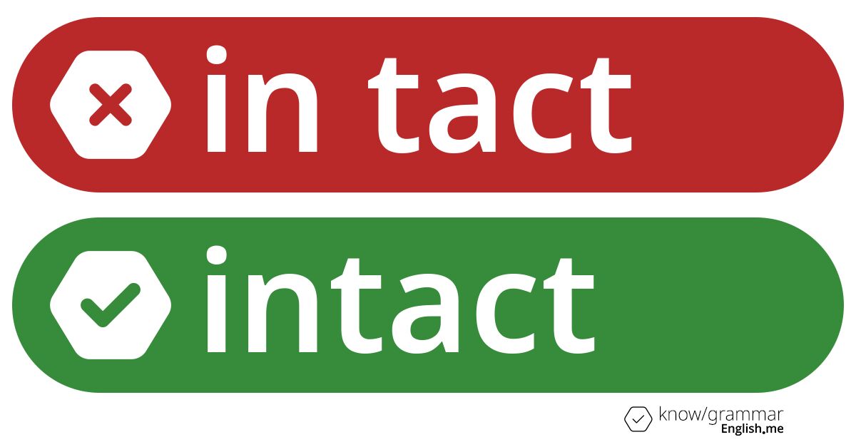 In tact or intact. What's correct?