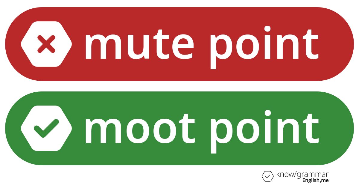 Mute point or moot point. What's correct?