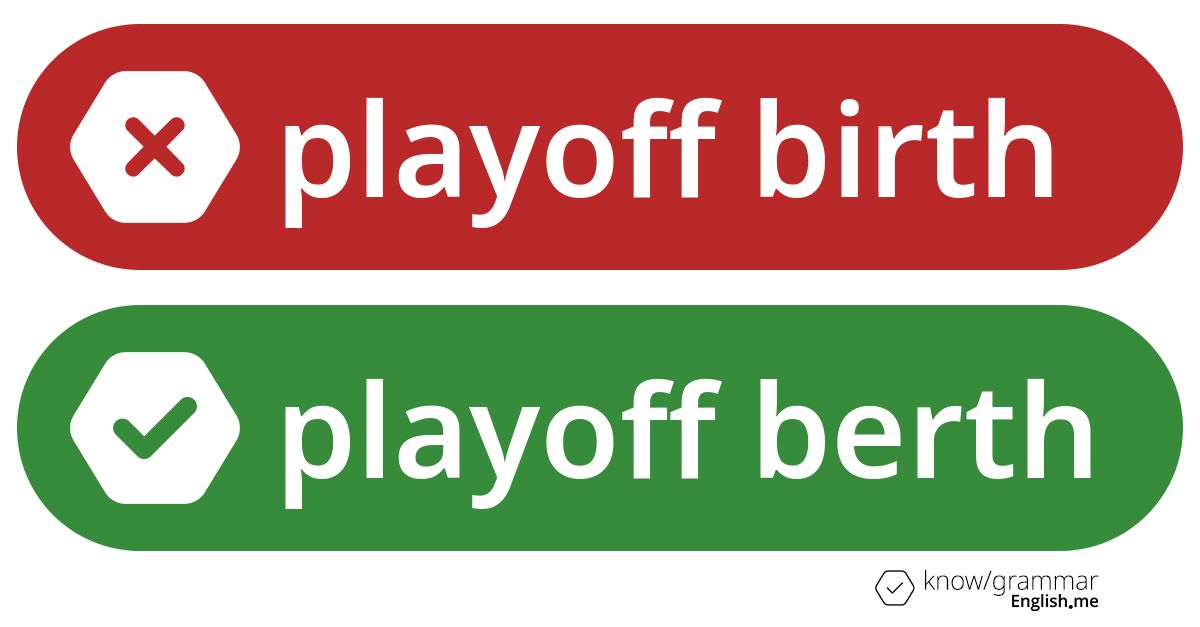 Playoff birth or playoff berth. What's correct?