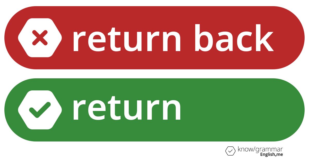 Return back or return. What's correct?