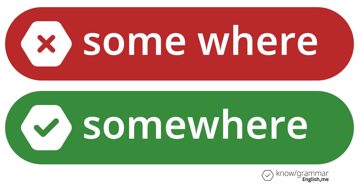 Why "some where" is not quite right: a grammar guide