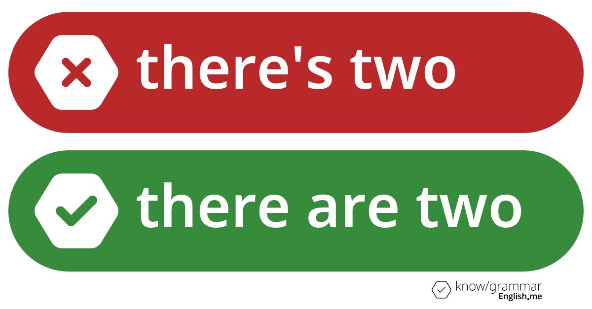 There's two or there are two. What's correct?