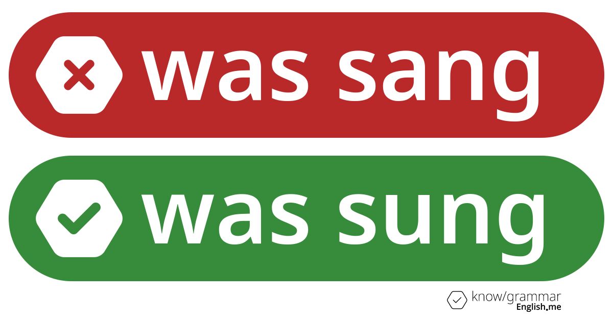 Why "was sang" strikes a false note