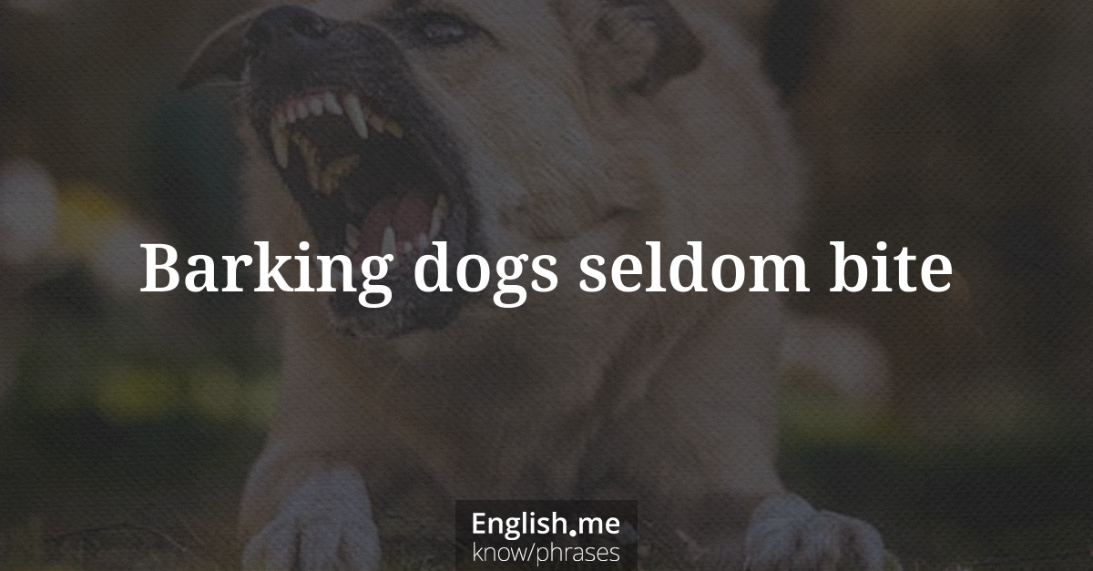 Barking dogs seldom bite