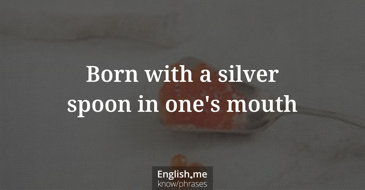 Born with a silver spoon in one's mouth