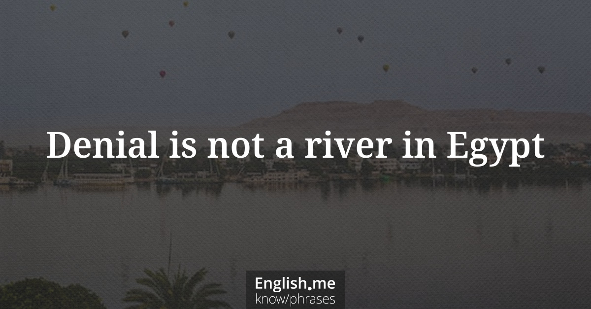 Denial is not a river in Egypt