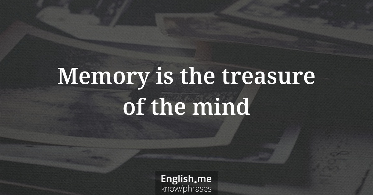 Memory is the treasure of the mind