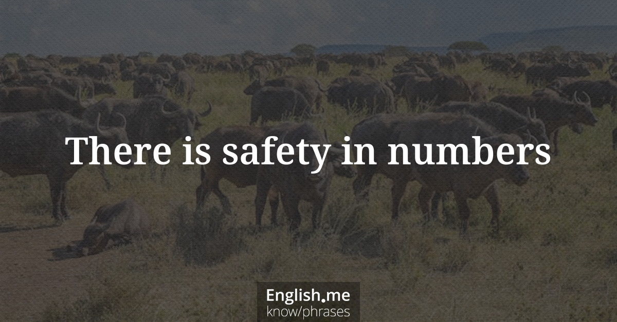 There is safety in numbers